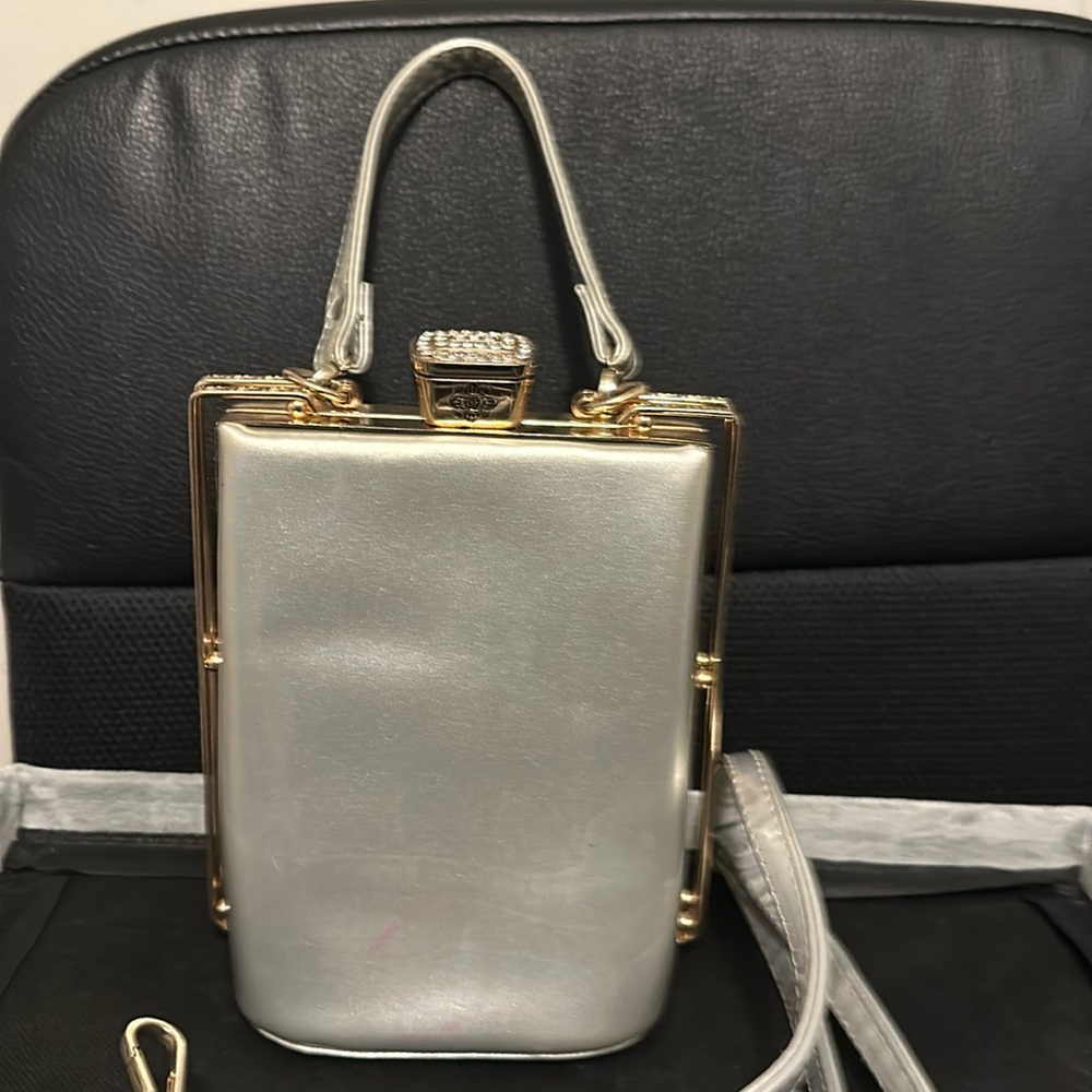 Silver dress bag